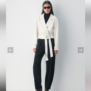 Aritzia Babaton Postage Trench Coat Light Birch